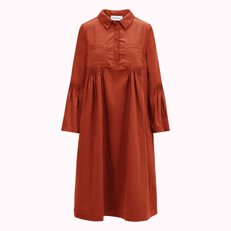 One Collective Malawi baby cord shirt dress Spice