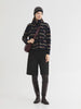 Nice Things Multi stripe round neck jumper Navy Multi