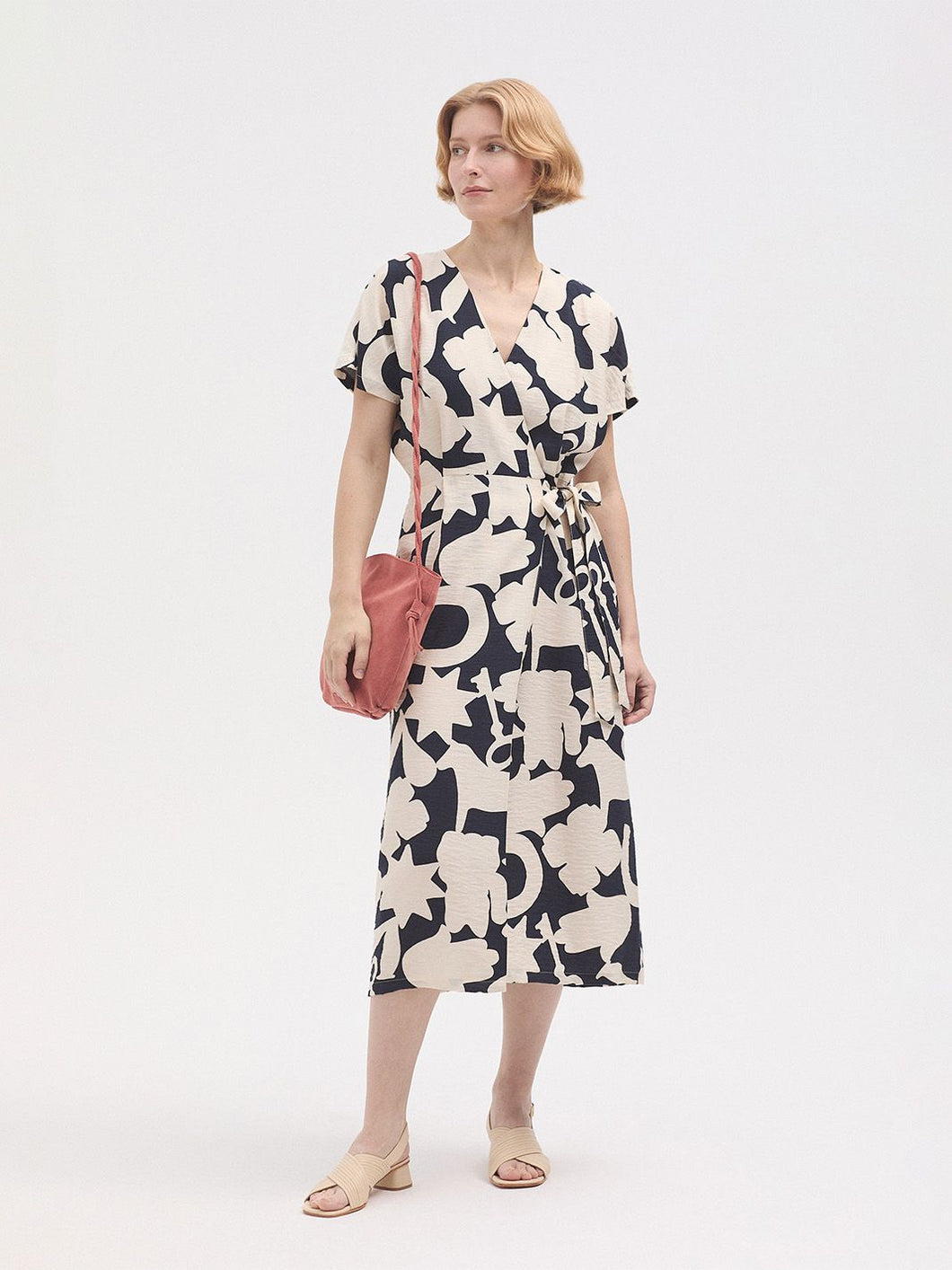 Nice Things Lucky charms print wrap dress Navy