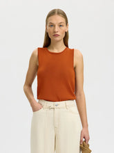 Load image into Gallery viewer, Selected Moon knit tank top Potters Clay - CW CW 
