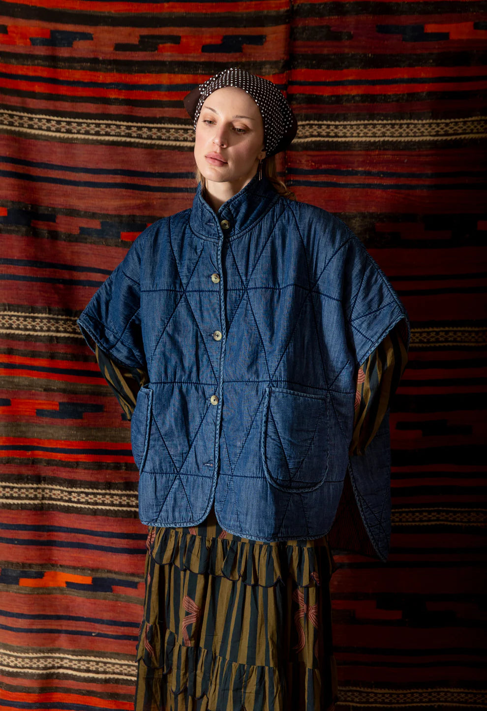 Bonté Kiki denim poncho Indigo