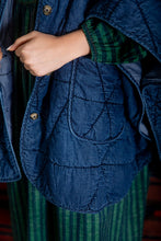 Load image into Gallery viewer, Bonté Kiki denim poncho Indigo
