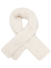 Load image into Gallery viewer, Nooki Lexington slot through faux teddy fur scarf Natural
