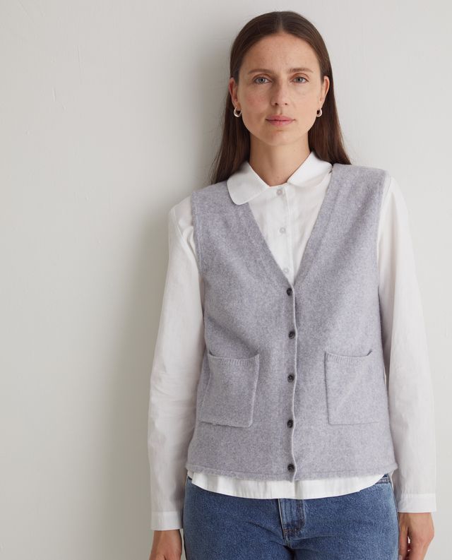 Yerse Nina knitted waistcoat Grey
