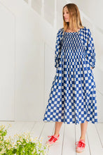 Load image into Gallery viewer, Bonté Luna chequered dress Lapis
