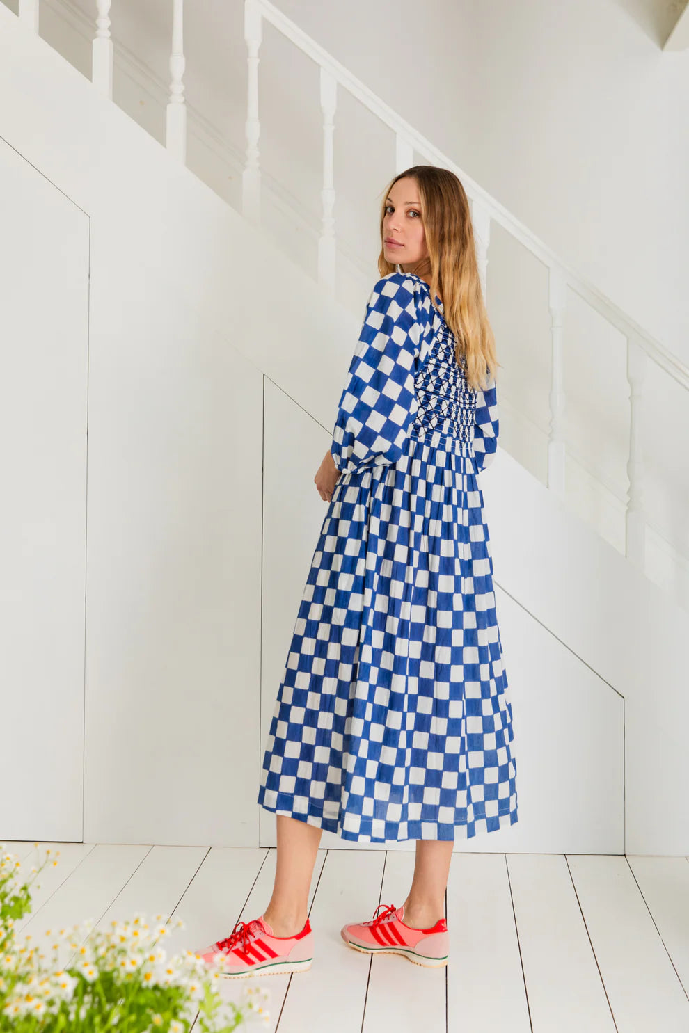 Bonté Luna chequered dress Lapis