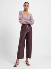 Load image into Gallery viewer, Great Plains Ania faux leather trouser Cocoa
