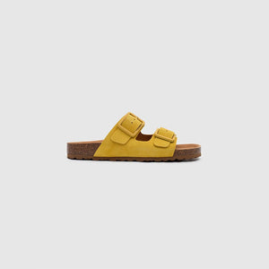Nice Things Buckle suede sandals Yellow