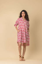 Load image into Gallery viewer, Handmade Dream Apparel Marco shirt dress Tasmin Red Coral - CW CW 
