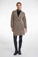 Load image into Gallery viewer, Rino &amp; Pelle Madina Jacquard knitted cosy coat Sand Graphic
