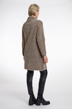 Load image into Gallery viewer, Rino &amp; Pelle Madina Jacquard knitted cosy coat Sand Graphic
