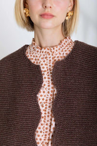 Bonté Naomi scallop edge knit gilet Cocoa