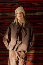 Load image into Gallery viewer, Bonté Naomi scallop edge knit gilet Cocoa
