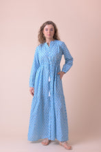 Load image into Gallery viewer, Handprint Dream Apparel Nightingale dress Habibi Blue
