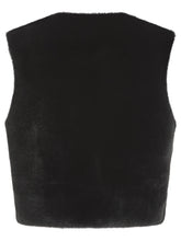 Load image into Gallery viewer, Nooki Edelweiss fur gilet Black
