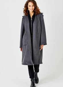 SUZY D Nova long blanket coat Anthracite