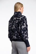 Load image into Gallery viewer, Rino &amp; Pelle Naura Leopard jacquard turtleneck jumper Grey Black
