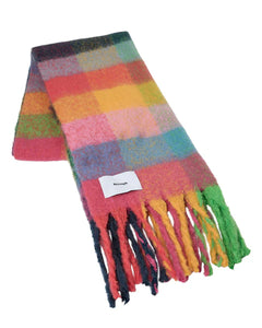 Numph Eve Check long scarf Zinnia