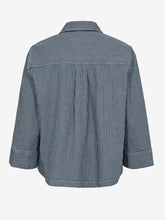 Load image into Gallery viewer, Numph Erina ticking stripe jacket Dark Sapphire
