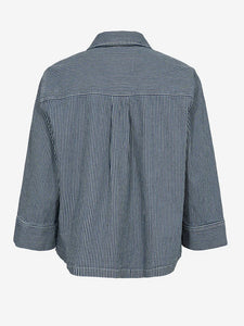 Numph Erina ticking stripe jacket Dark Sapphire