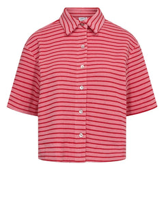 Numph Mosha terry towelling shirt Flamingo Pink