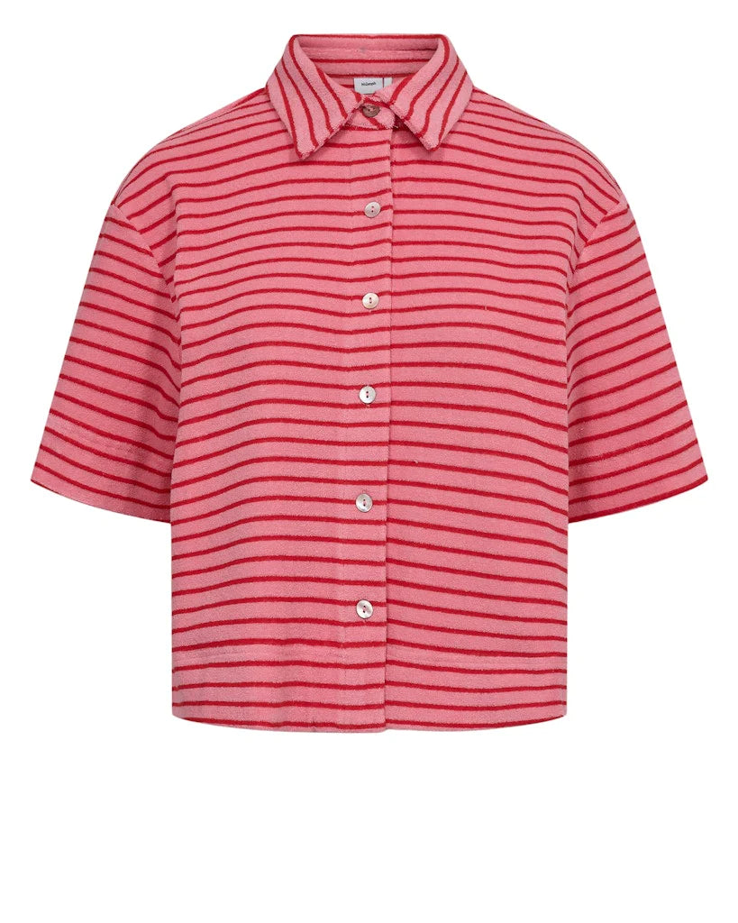 Numph Mosha terry towelling shirt Flamingo Pink