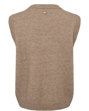 Load image into Gallery viewer, Numph Fuette zip front knit vest Silver Mink
