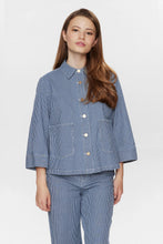 Load image into Gallery viewer, Numph Erina ticking stripe jacket Dark Sapphire
