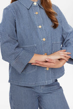 Load image into Gallery viewer, Numph Erina ticking stripe jacket Dark Sapphire
