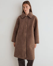 Load image into Gallery viewer, Yerse Shearling effect coat zip coat Porcini
