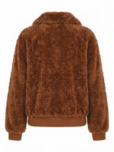 Load image into Gallery viewer, Nooki Otis teddy faux fur bomber Toffee
