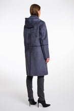 Load image into Gallery viewer, Rino &amp; Pelle Ova reversible faux fur hooded coat Night Grey
