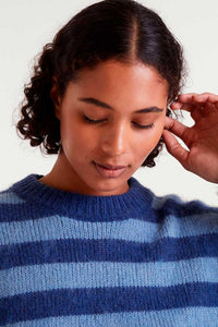 Compañia Fantastica Striped cosy knit Blues