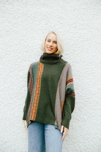 Eribe Montrose merino wool cowlneck loose sweater Bracken
