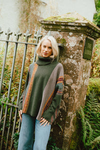 Eribe Montrose merino wool cowlneck loose sweater Bracken