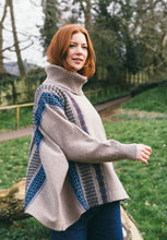 Load image into Gallery viewer, Eribe Montrose merino wool cowl neck loose sweater Oban Sky
