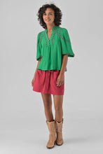Load image into Gallery viewer, Orfeo Cora embroidery detail blouse Vert - CW CW 
