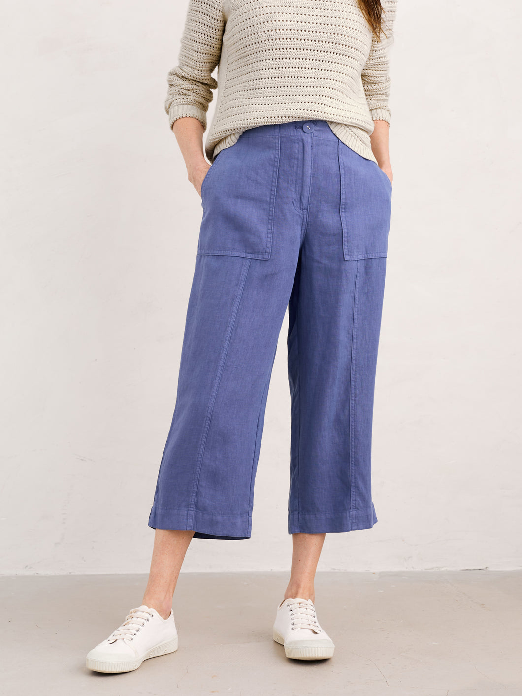 Seasalt Poleacre linen crops Lupin