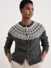 Load image into Gallery viewer, Seasalt Port Kinnis merino cardigan Wag Tail Coal Aran

