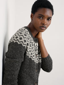 Seasalt Port Kinnis merino cardigan Wag Tail Coal Aran