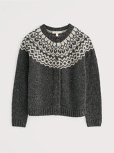 Load image into Gallery viewer, Seasalt Port Kinnis merino cardigan Wag Tail Coal Aran
