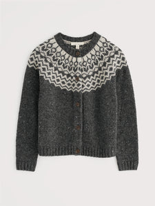 Seasalt Port Kinnis merino cardigan Wag Tail Coal Aran