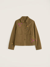 Load image into Gallery viewer, Seasalt Porth embroidered jacket Flora Embroidery Fern Moss
