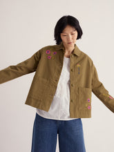 Load image into Gallery viewer, Seasalt Porth embroidered jacket Flora Embroidery Fern Moss
