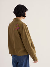 Load image into Gallery viewer, Seasalt Porth embroidered jacket Flora Embroidery Fern Moss
