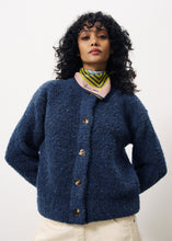 Load image into Gallery viewer, FRNCH Megane plain boucle cardigan Bleu Marine
