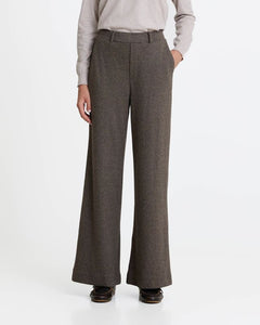 Yerse Alba tricot textured trouser Light Brown