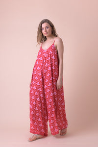 Handprint Dream Apparel Rio jumpsuit Pink Red