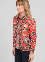 Load image into Gallery viewer, An'ge Sarina border print shirt Aubussy Red
