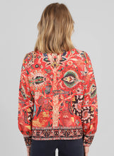 Load image into Gallery viewer, An'ge Sarina border print shirt Aubussy Red
